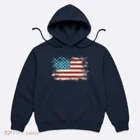 Patriotic American Usa Flag Hoodie thumb 0