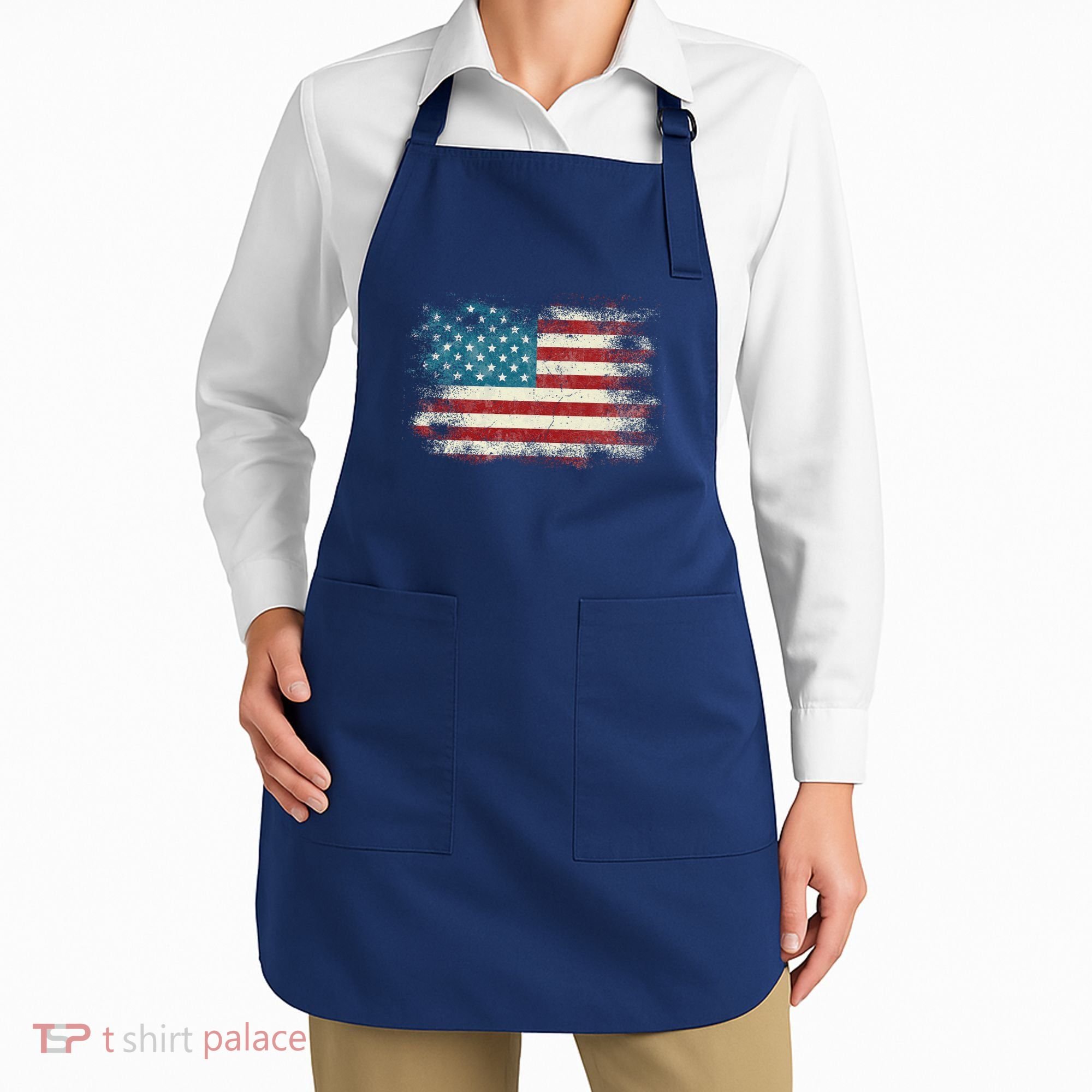 Patriotic American Usa Flag Apron