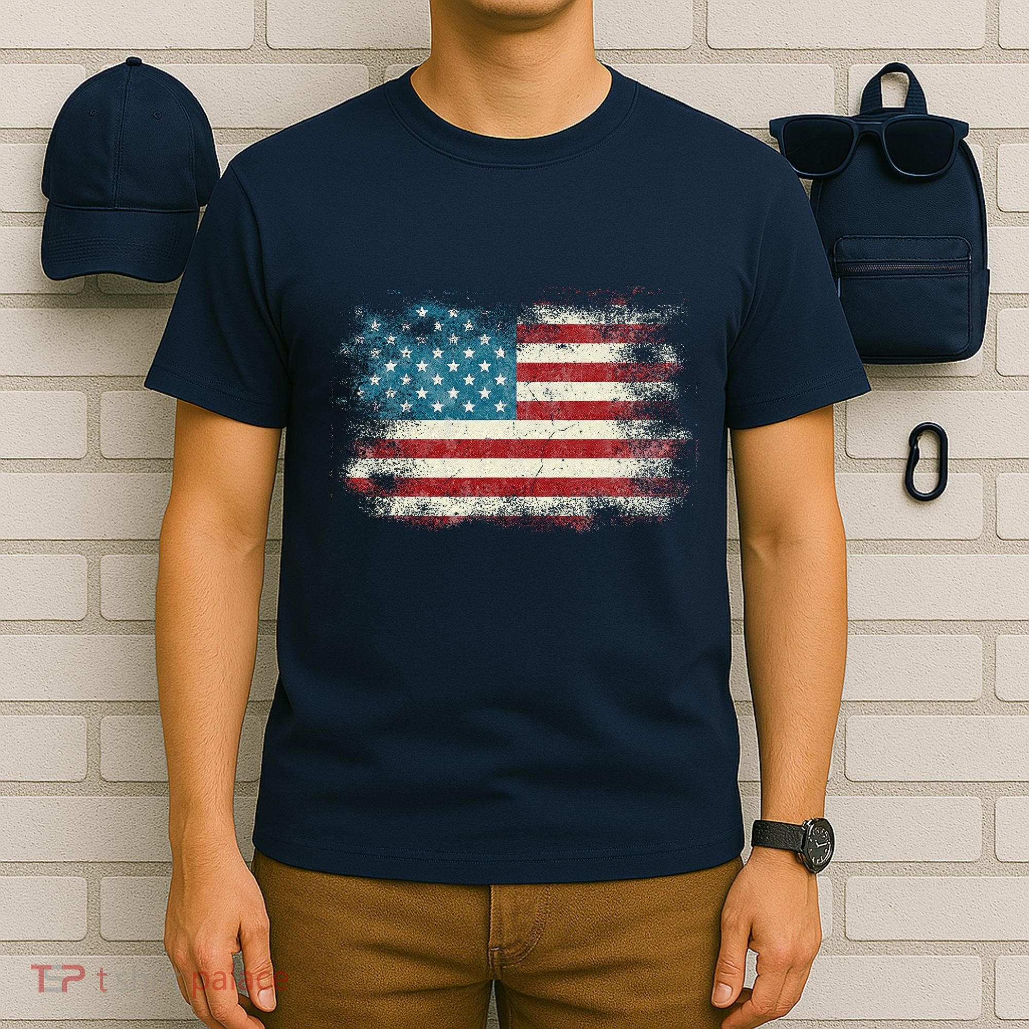 Patriotic American Usa Flag T-Shirt