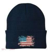 Patriotic American Usa Flag Beanie thumb 0