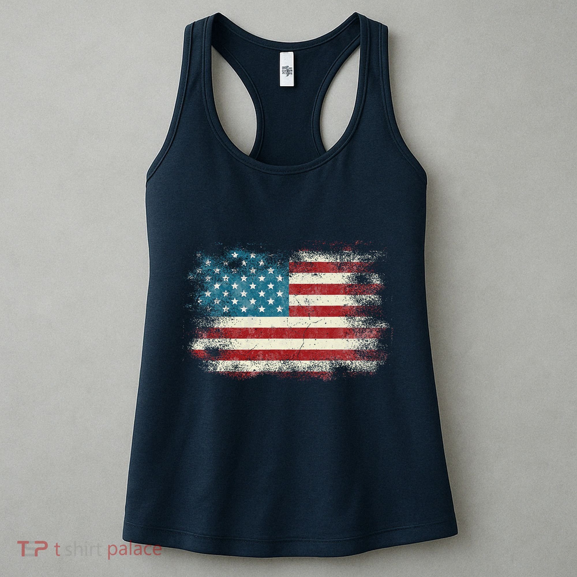 Patriotic American Usa Flag Women's Tank Top