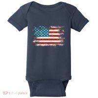 Patriotic American Usa Flag Baby Bodysuit thumb 0
