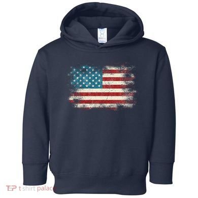 Patriotic American Usa Flag Toddler Hoodie