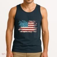 Patriotic American Usa Flag Tank Top thumb 3