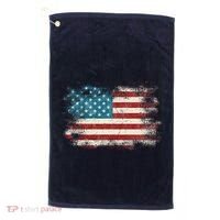 Patriotic American Usa Flag Golf Towel thumb 0