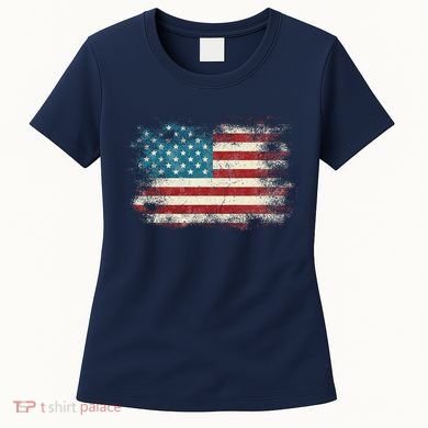 Patriotic American Usa Flag Women's T-Shirt