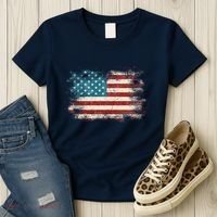 Patriotic American Usa Flag Women's T-Shirt thumb 3