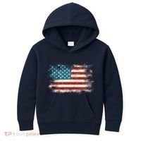 Patriotic American Usa Flag Kids Hoodie thumb 0