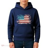 Patriotic American Usa Flag Kids Hoodie thumb 4