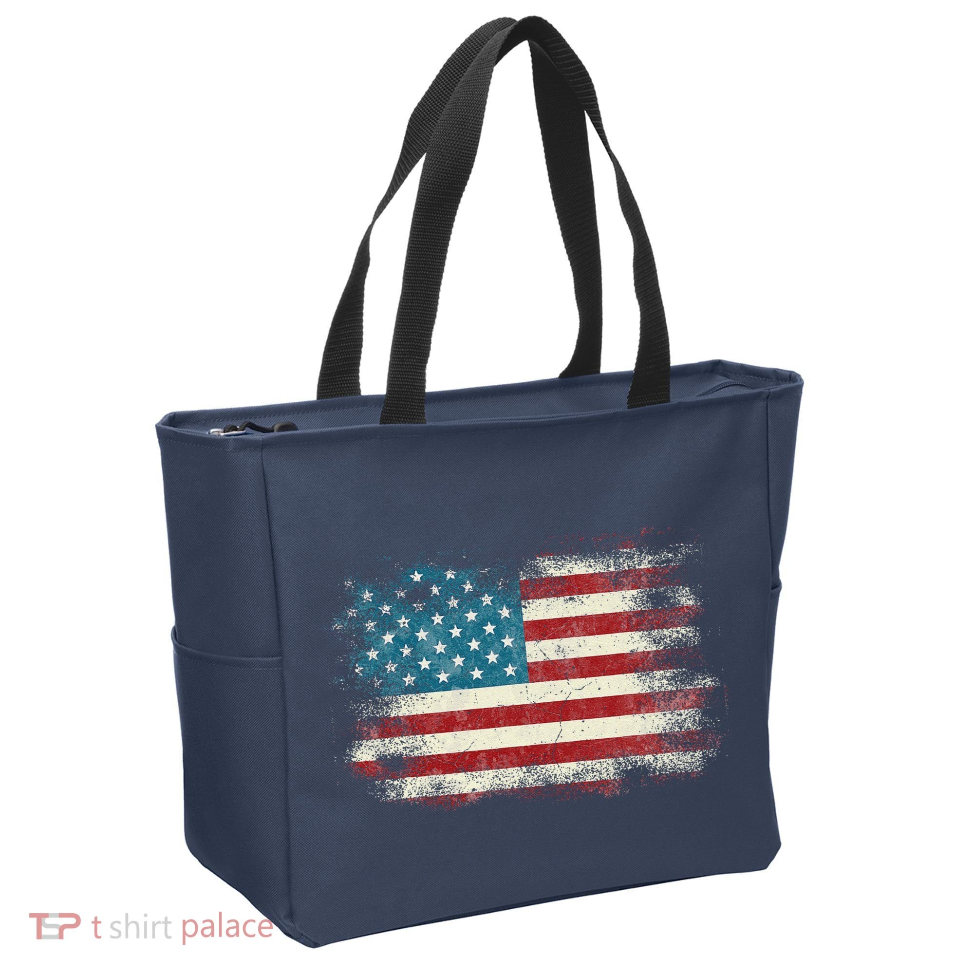Patriotic American Usa Flag Tote Bag