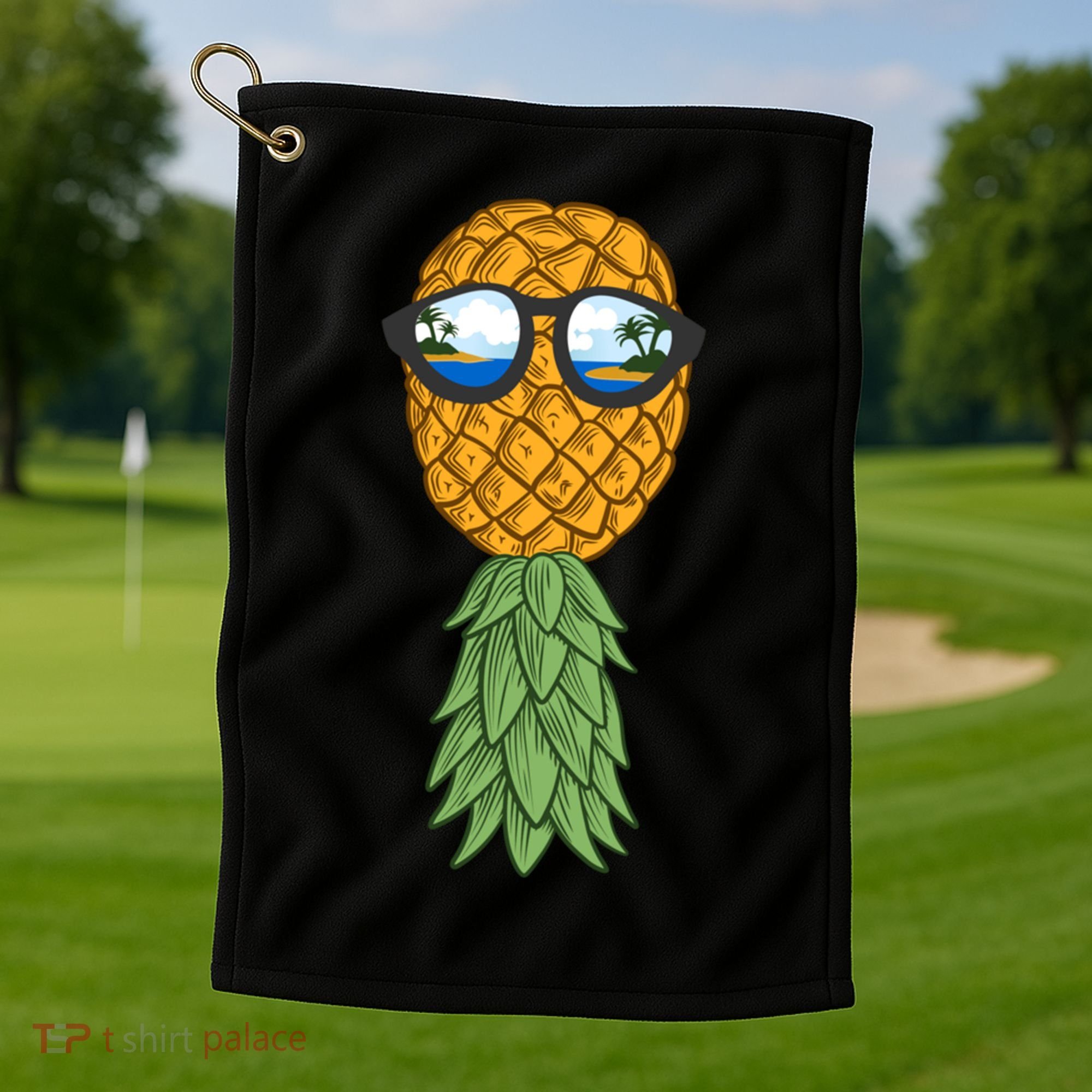 Polyamory And Upside Down Pineapple Summer Vacation Cruise Meaningful Gift Golf Towel