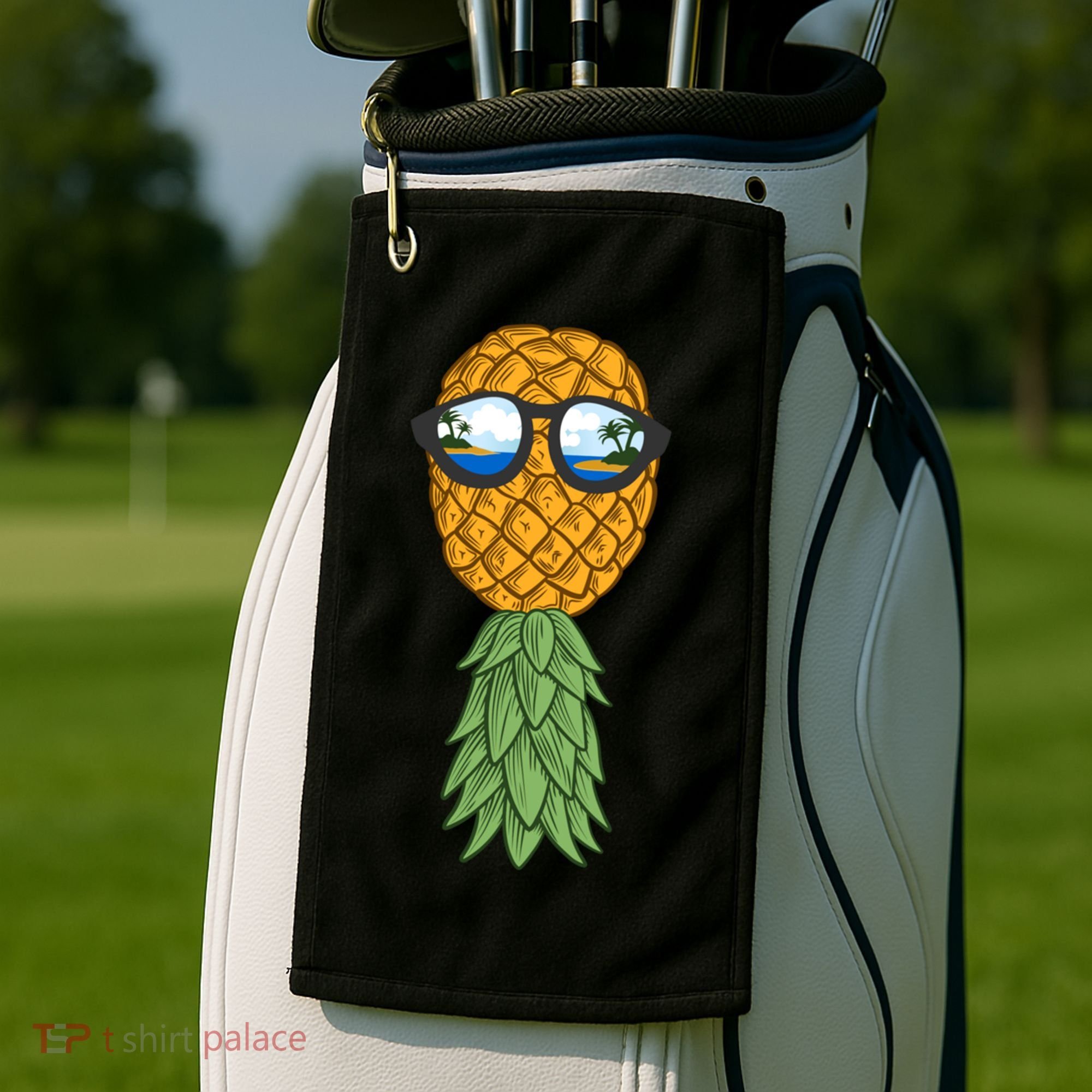 Polyamory And Upside Down Pineapple Summer Vacation Cruise Meaningful Gift Golf Towel