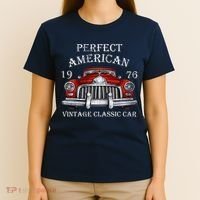 Perfect American Vintage Classic Car 1976 T-Shirt thumb 4