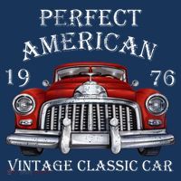 Perfect American Vintage Classic Car 1976 T-Shirt thumb 7