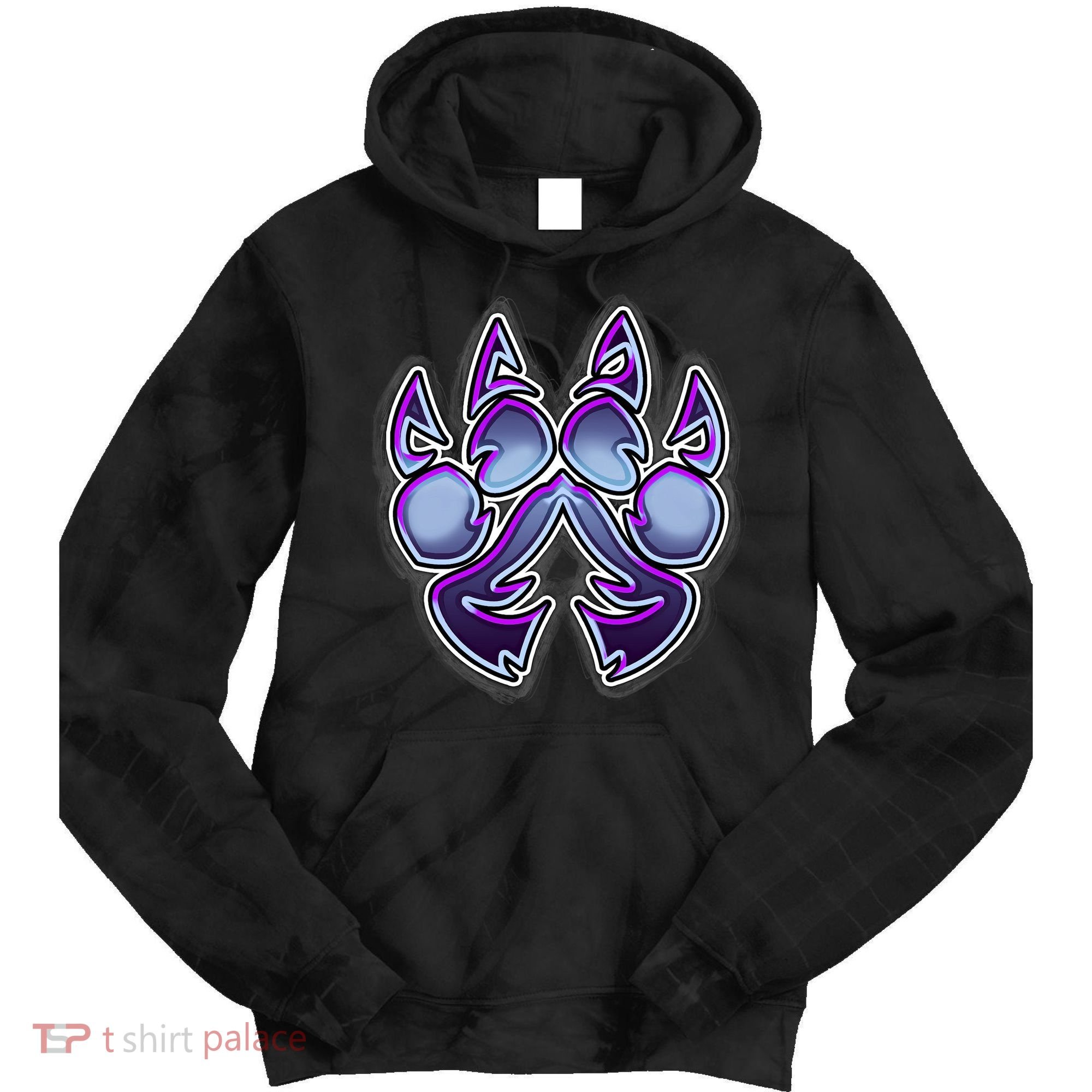 Paw Print Tie Dye Hoodie