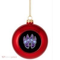 Paw Print Plastic Christmas Ball Ornament thumb 0