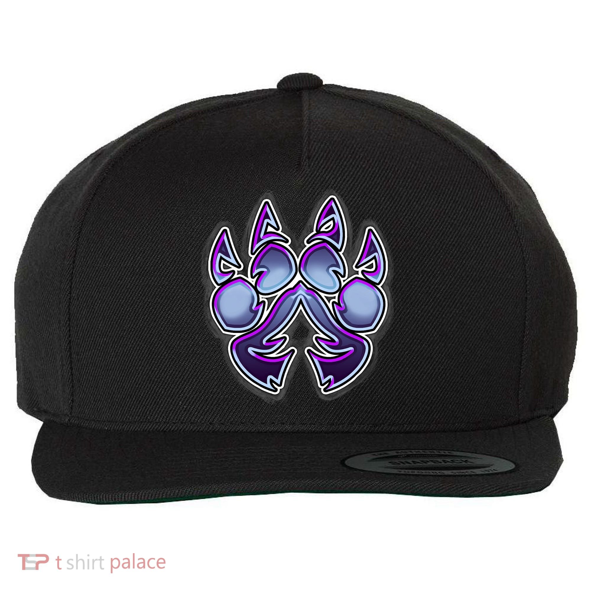 Paw Print Wool Snapback Cap