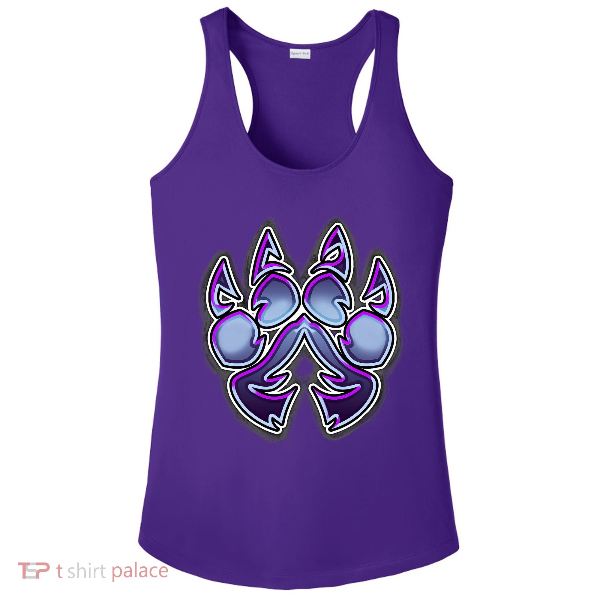 Paw Print Ladies PosiCharge Competitor Racerback Tank