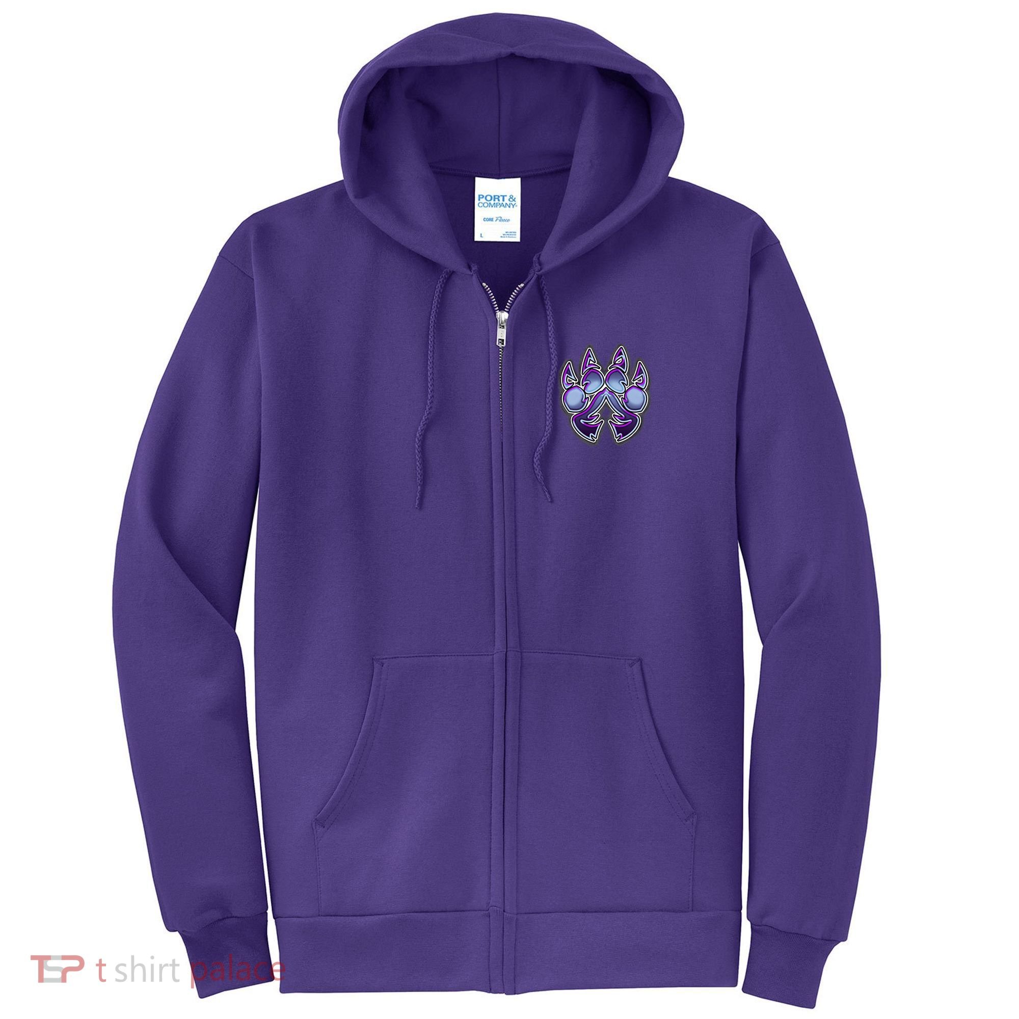 Paw Print Full Zip Hoodie