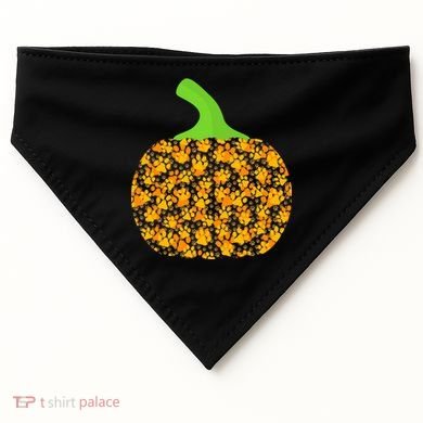 Paw Print Pumpkin USA-Made Doggie Bandana