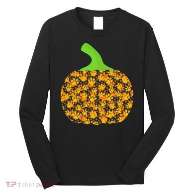 Paw Print Pumpkin Long Sleeve Shirt