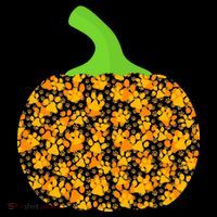 Paw Print Pumpkin Button thumb 1