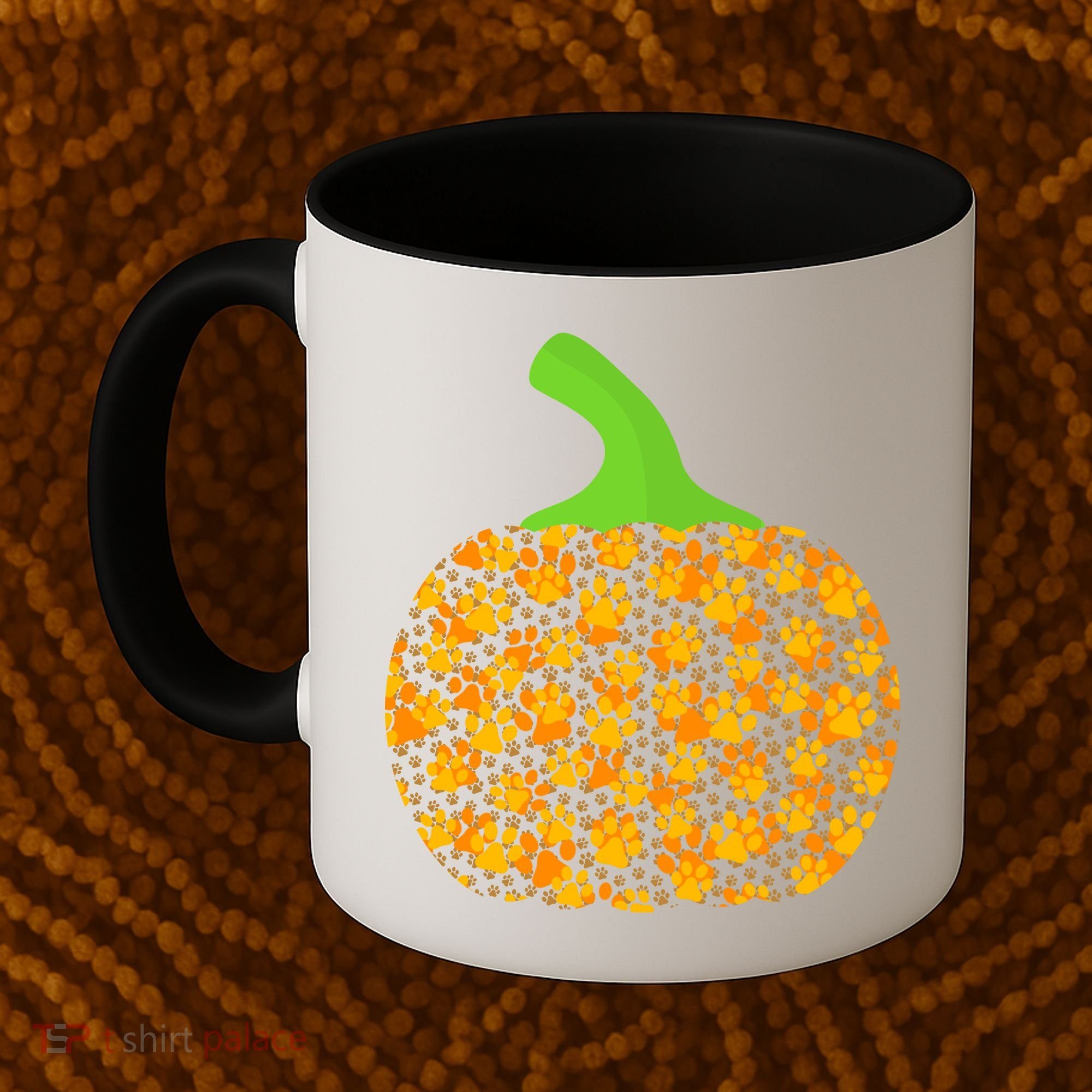 Paw Print Pumpkin Coffee Mug