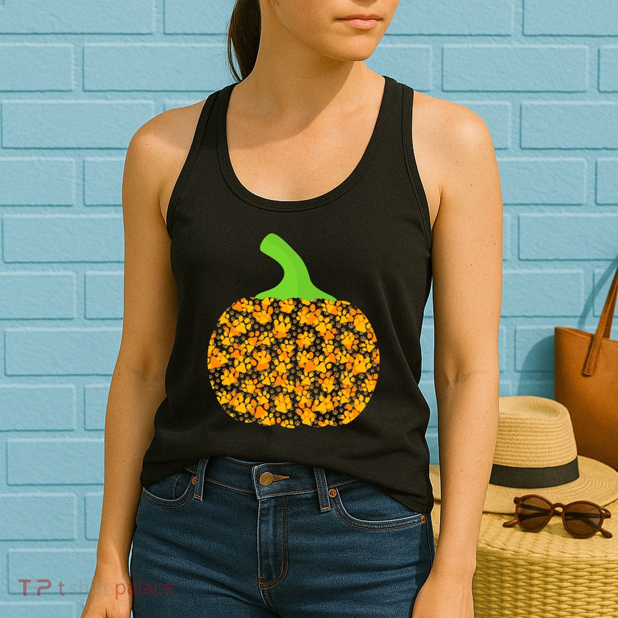 Paw Print Pumpkin Women's Tank Top