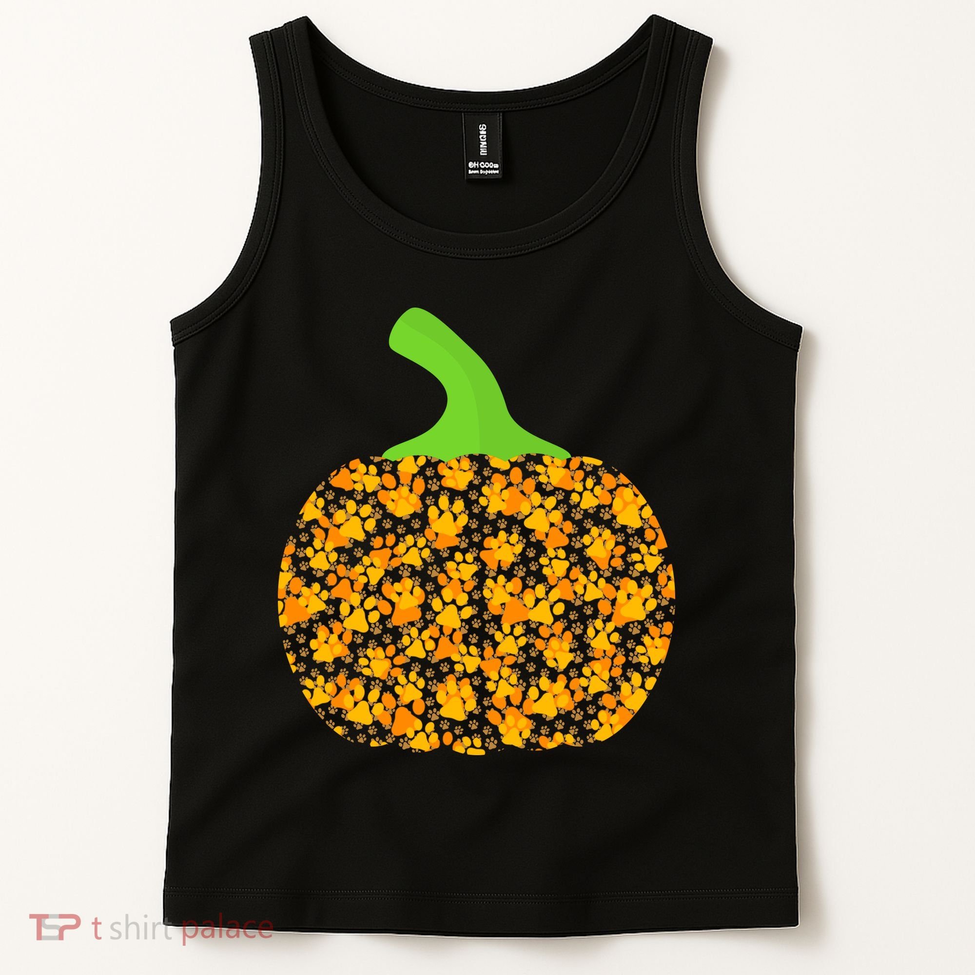 Paw Print Pumpkin Tank Top