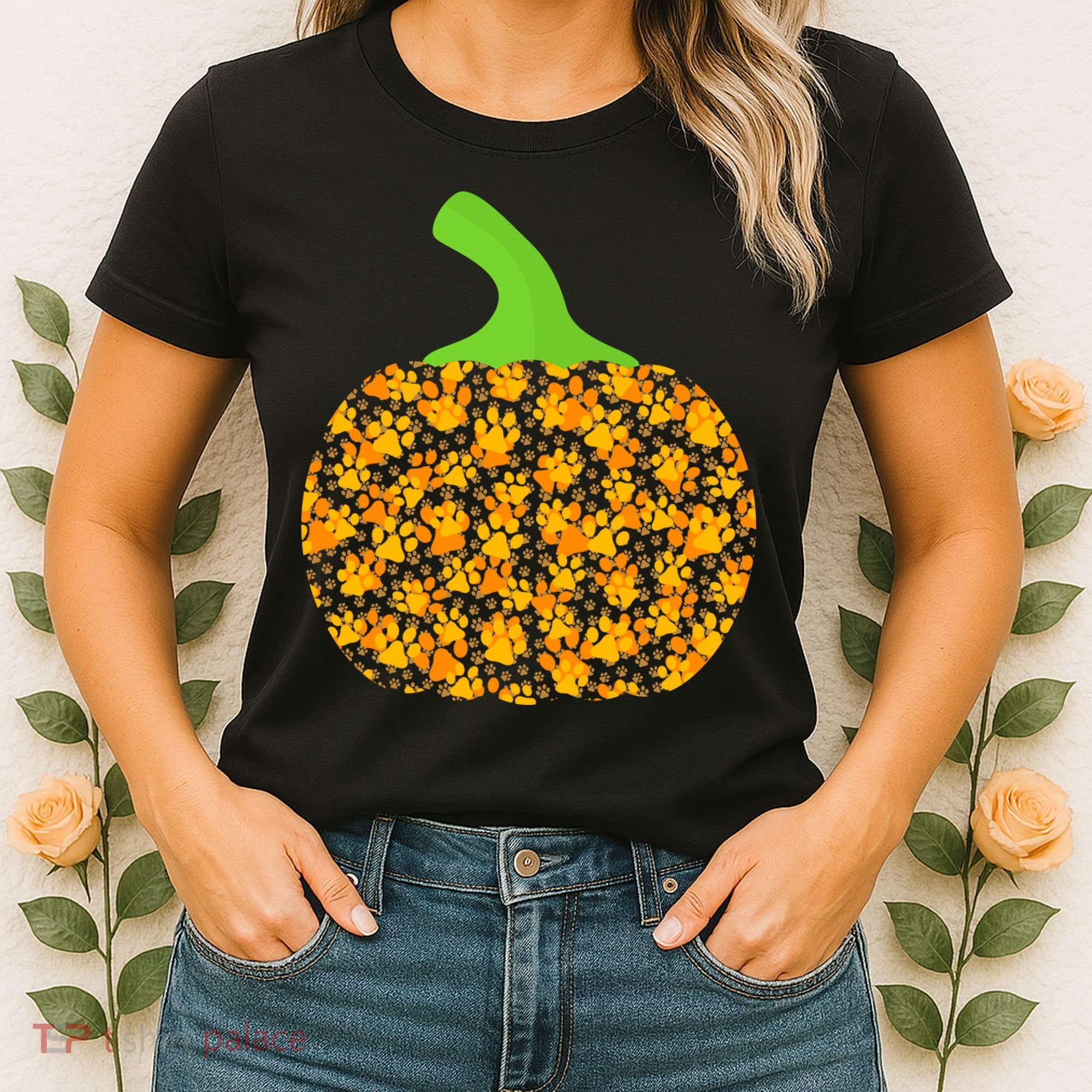 Paw Print Pumpkin Women's T-Shirt
