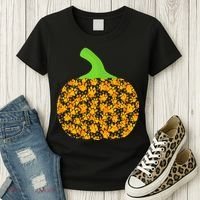 Paw Print Pumpkin Women's T-Shirt thumb 3