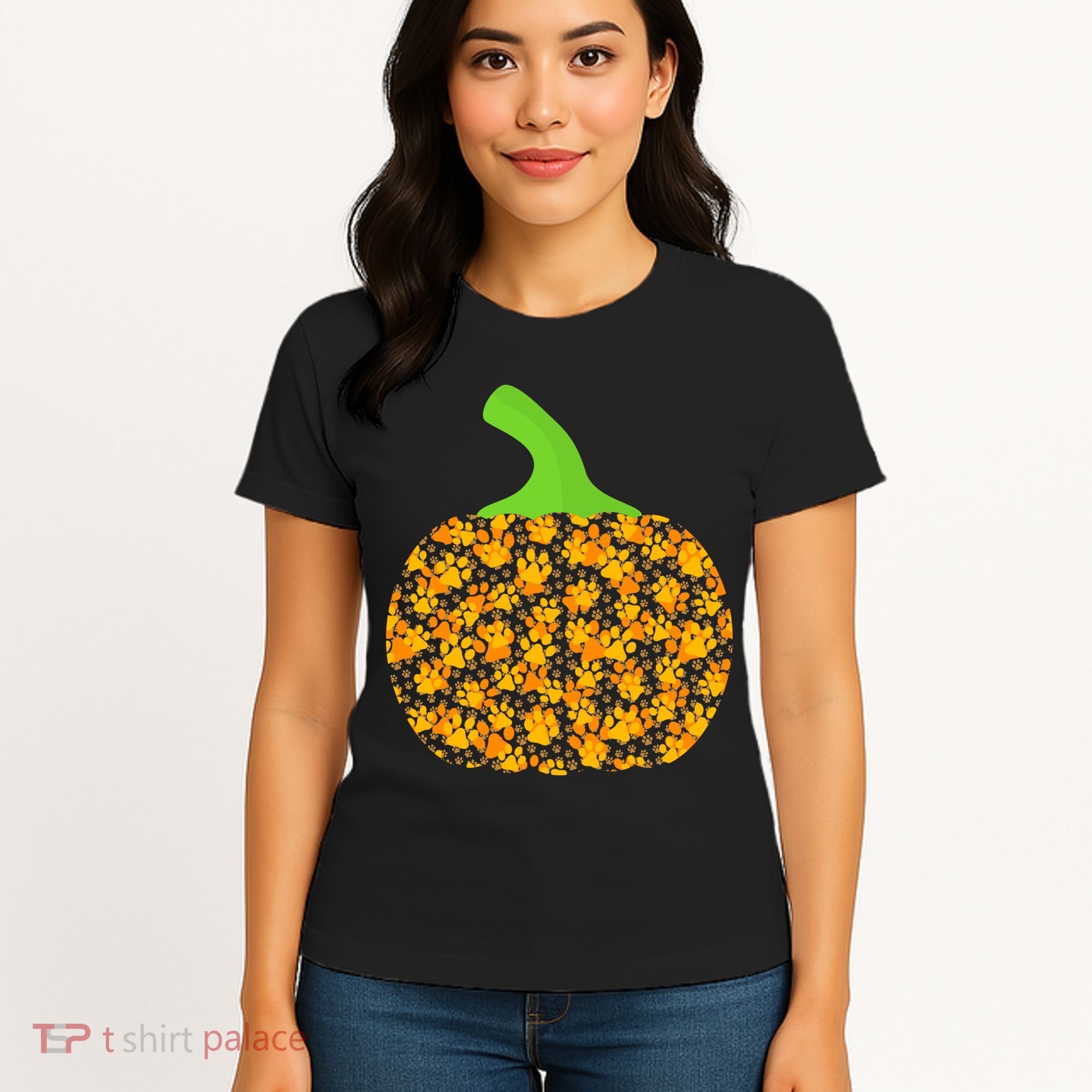 Paw Print Pumpkin Women's T-Shirt