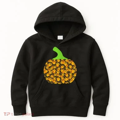 Paw Print Pumpkin Kids Hoodie