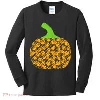 Paw Print Pumpkin Kids Long Sleeve Shirt thumb 0