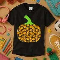 Paw Print Pumpkin Kids T-Shirt thumb 3