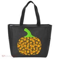 Paw Print Pumpkin Tote Bag thumb 0