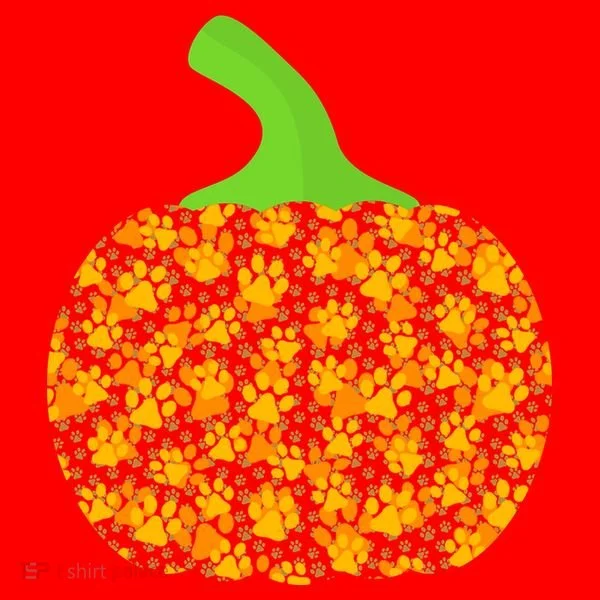 Paw Print Pumpkin Santa Hat