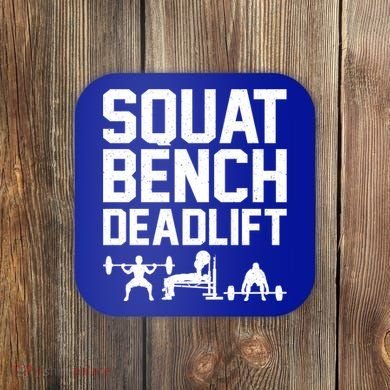 Powerlifting Art Weight Lifting Power Lifter Gift Coaster