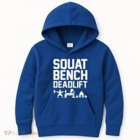 Powerlifting Art Weight Lifting Power Lifter Gift Kids Hoodie thumb 0