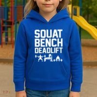 Powerlifting Art Weight Lifting Power Lifter Gift Kids Hoodie thumb 3