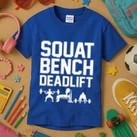 Powerlifting Art Weight Lifting Power Lifter Gift Kids T-Shirt thumb 3