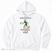 PICKLEBALL AND WINE I'M A SIMPLE WOMAN Hoodie thumb 0
