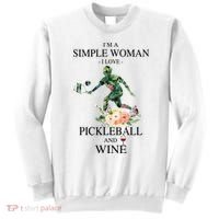 PICKLEBALL AND WINE I'M A SIMPLE WOMAN Sweatshirt thumb 0