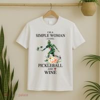 PICKLEBALL AND WINE I'M A SIMPLE WOMAN T-Shirt thumb 2