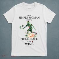 PICKLEBALL AND WINE I'M A SIMPLE WOMAN T-Shirt thumb 5