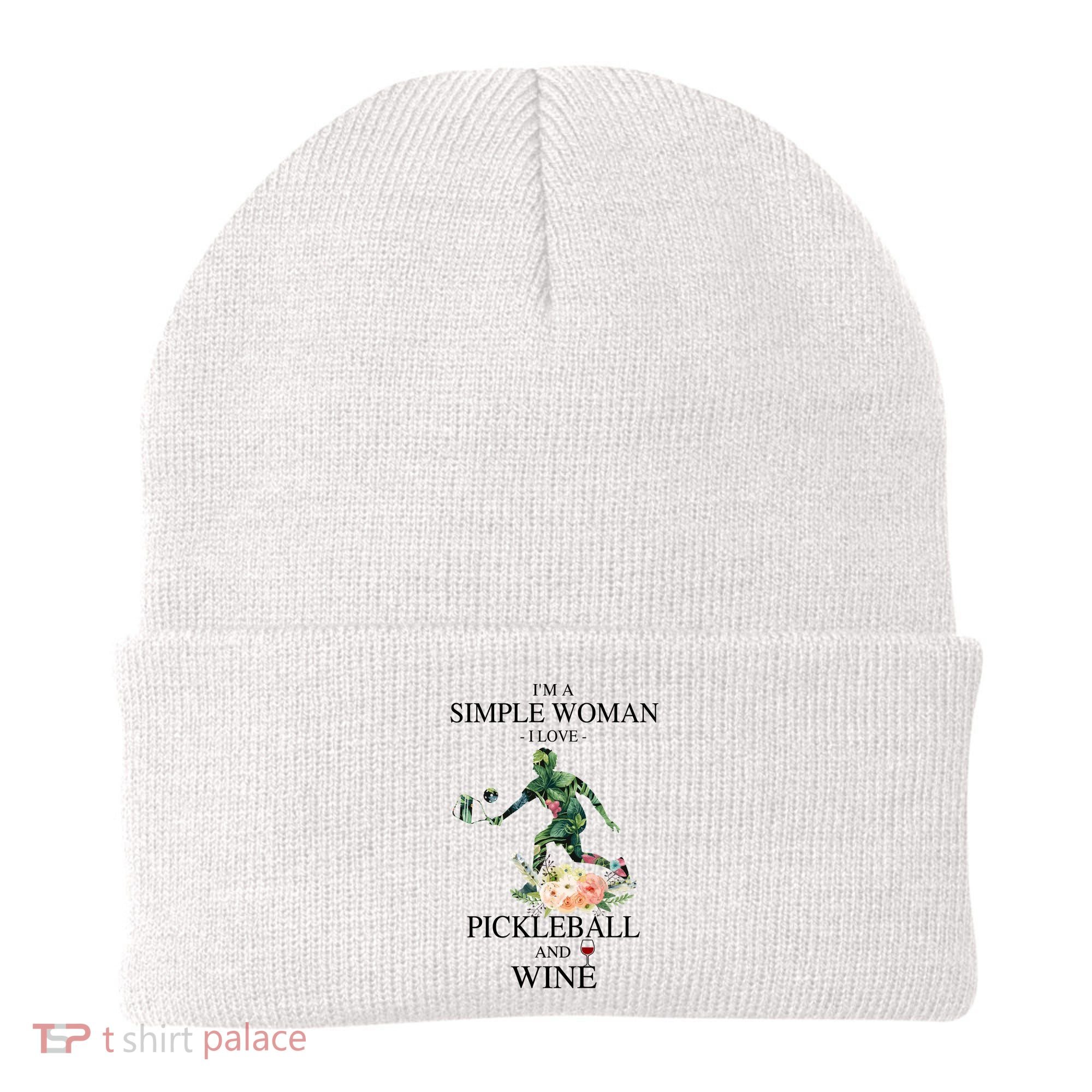 PICKLEBALL AND WINE I'M A SIMPLE WOMAN Beanie