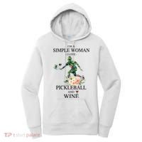 PICKLEBALL AND WINE I'M A SIMPLE WOMAN Women's Hoodie thumb 0