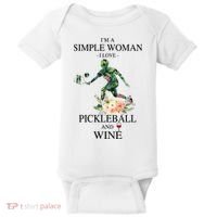 PICKLEBALL AND WINE I'M A SIMPLE WOMAN Baby Bodysuit thumb 0
