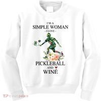 PICKLEBALL AND WINE I'M A SIMPLE WOMAN Kids Sweatshirt thumb 0