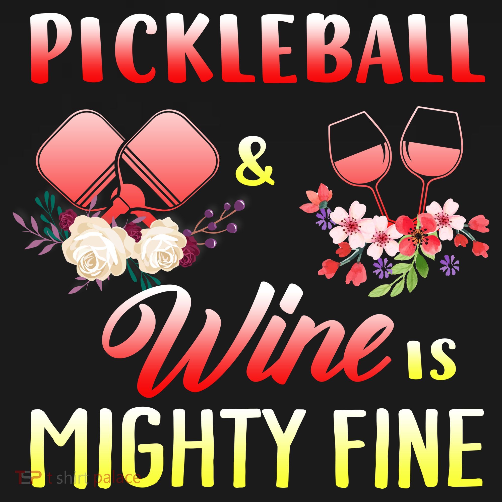 PICKLEBALL AND WINE IS MIGHTY FINE Apron